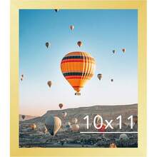 New 10x11 Picture Frame Gold For Wall Hanging, Wall Mounting Horizontally Or Vertically, 10 X 11 Wall Gallery Poster Photo Frame  Shatter Ristant Plexiglass, Gold - 金色 10x11 英寸 - 查看 1