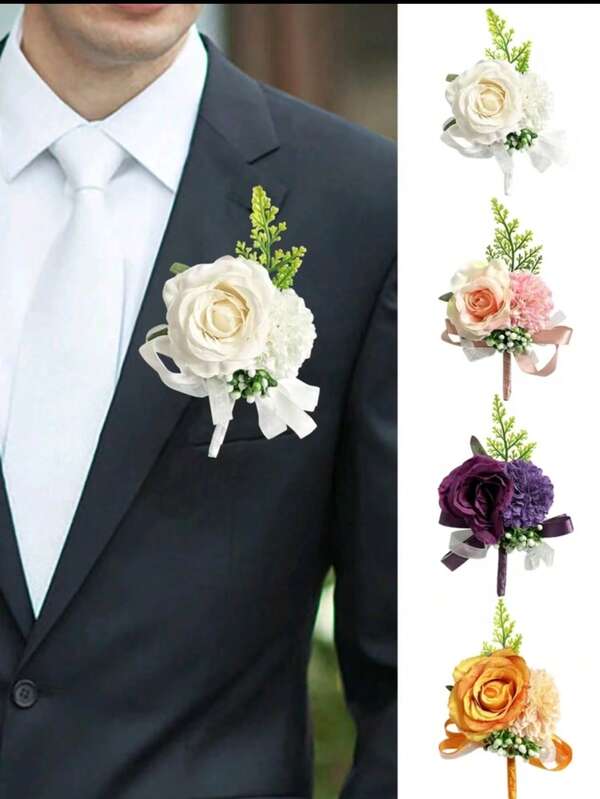 قطعة واحدة/وشاح زفاف ، وشاح من الفلانيل عالي الجودة للورد ، مناسب للعرسان وأفضل الرجال ، وشاح من سلسلة الغابات ، مناسب لحفلات الزفاف وحفلات الرقص والأعياد السنوية وزينة عيد الحب.