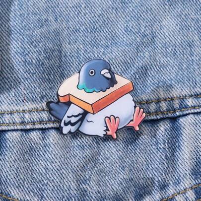 [Plástico] Broche de paloma gorda de acrílico, broches decorativos, insignias para solapa y bolso, joyas, regalos, nuevo estilo 2025 Navidad