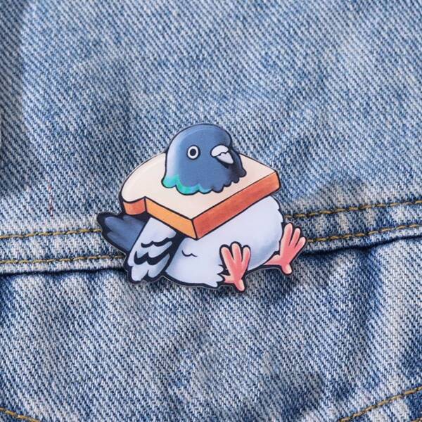 [Plastik] Gruby Gołąb Akrylowa Broszka Dekoracyjna Broszka Ozdoby Odznaki na Klapę Torby Biżuteria Prezenty 2025 Nowy Styl Boże Narodzenie