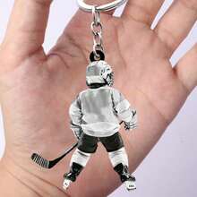 Personalized Kid Hockey Player Keychain - Gift For Hockey Lover - Multicolor - View 8