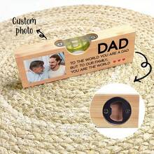 Customizable Photo Printed Wooden Beer Bottle Opener And Level Set - Ideal Father's Day, Thanksgiving Gift For Dad, Unique Wedding Gift Idea - Perfect For Parties, Special Occasions, And Thanksgiving - Multicolor - View 12