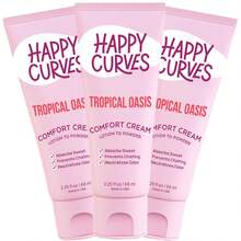 HAPPY CURVES Lotion To Powder Deodorant For Women: Aluminum-Free Cream For Private Parts, Under Breast, &Amp; Body - Anti Chafing Cream 2.25 Oz. (1 Pack, Tropical Oasis) - Tropical Oasis - View 1