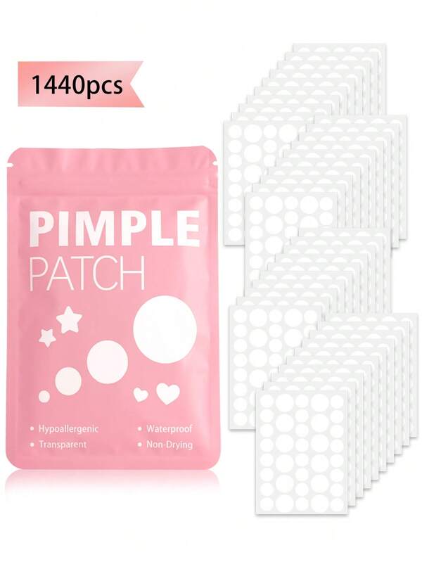 Parches para el acné - Suaves y no irritantes, cubren el acné y las imperfecciones - Parches correctores, impermeables y transpirables para uso facial diario. Esenciales para el cuidado de la piel, fácil de llevar, adecuado para viajes, fiestas y consejos de belleza. Parches perfectos para tomar fotos. Parches invisibles para cubrir el acné y el cuidado de la piel.