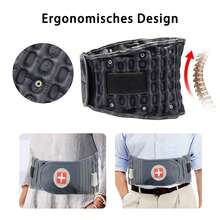 Inflatable Lumbar Support Belt Decompression Back Brace For Men Women Back Traction Device Lumbar Decompression Belt Fits Waist Size 29-49 Inches - Màu xanh lam - Xem 2