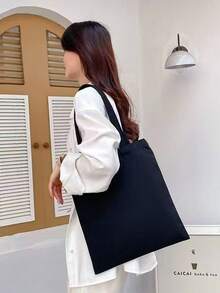 10/5/3/1 Túi Tote Canvas Gia Cố Màu Trơn - Quai xách chắc chắn, Túi xách Canvas, Túi mua sắm dung tích lớn, Có thể giặt, Tự làm, Có thể sơn, Phù hợp cho phụ nữ, Túi mua sắm có thể tái sử dụng để đóng gói quà tặng, đồ thủ công mỹ nghệ và đồ dùng nghệ thuật - Nhiều màu - Xem 11