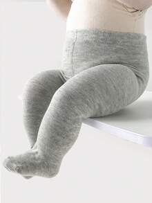 1 Pair Year-Round Essential Solid Baby Toddler Leggings Socks – Children Girl Kid Tights For Casual, School & Layering