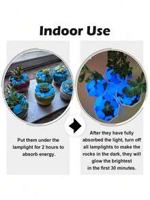 500/300 حجر مضيء جديد لعام 2025، أحجار تضيء في الظلام، اكسسوارات ديكور الحديقة، منظر طبيعي مصغر، ديكور حوض السمك، مجموعة ديكور الفناء والحديقة الخارجية؛ 200/100 حصى تضيء في الظلام، حشوة للمزهريات، ديكور الممرات والفناء، أحجار مضيئة DIY - متعدد الألوان - مشاهدة 5