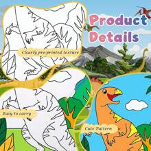 12 Packs Animals Pre Drawn Canvas To Paint, 5" X 7" Dinosaur Pre Printed Canvas For Kids, Pre Stretched Canvas Outline Painting Boards For Beginners, Students, Party Favor