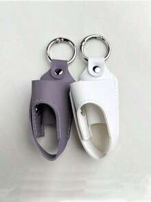 哮喘吸入器钥匙扣架，休闲风格咳嗽瓶保护套，便携式，黑色、蓝色、粉色、灰色可选，适合户外使用，腰部抗菌喷雾瓶皮套，女士香水酒精架，成人止咳瓶收纳袋，旅行必备旅行配件