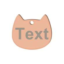 Customized Cat Shaped Name Tag, Pet ID Tag, Cat Accessories, Collar Pendant, Various Fonts And Colors Available