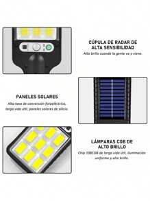 4pzs Lampara Focos Solares Led Para Exteriore,luz Solar
