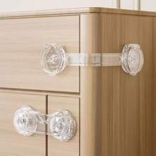 5/10 Stück Kinder Multifunktions-Sicherheitsschlösser, Baby Anti-Einklemmschutz Schubladenverriegelung, Säuglingsschrank Türverriegelung, transparente abgesenkte Sicherheitsschlösser, transparente Kindersicherheitsschlösser, Baby Schubladenverriegelung, kindersichere Schrank- und Kühlschrankschlösser