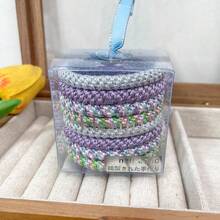 8 件/套新款韩式发绳套装橡皮筋可爱发带基本款彩色发圈发饰包装颜色随机。