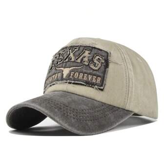 1pc Men's Texas Letter Embroidered Baseball Cap