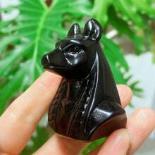 1 pieza Figura de perro de cristal de cuarzo, decoración de cristal, regalo para hombres y mujeres, curación de cristal, regalo de cristal hecho a mano. Nota: Puede haber una variación de tamaño de 1-3 mm debido a la naturaleza hecha a mano, si le molesta esto, por favor no compre.