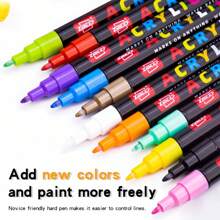 240 colores de marcadores acrílicos de punta fina con sistema de presión, para aprender pintura profesional, dibujo, ganchillo y marcado de bordes. Bolígrafos para dibujo de líneas de 0.7-1.0mm, impermeables y apilables. Graffiti DIY, colorear en vidrio/piedra/zapatos/plástico, excelente para volver al colegio