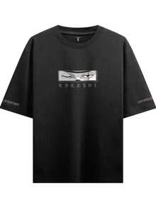 Kakashi Sharingas T-Shirt Unisex Men Women 100% Cotton Top Premium Streetwear New Release Immediate Shipping Various Colors!! Plus Size - 黑色 - 查看 2