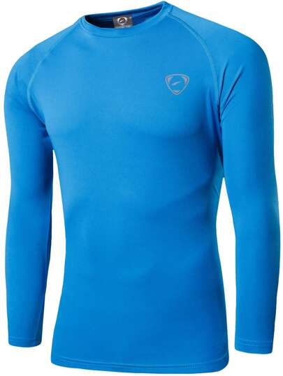 jeansian Summer Workout Men's Upf 50+ Uv-Protected Quick-Drying Long Sleeve T-Shirt For Outdoor Activities Such As Fishing, Climbing & Running With Round Neck