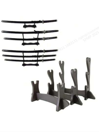 Premium Japanese Samurai Sword Stand - Elegant Display Rack For 1-3 Swords - Sturdy And Durable Design - Perfect For Home Decor And Sword Enthusiasts
