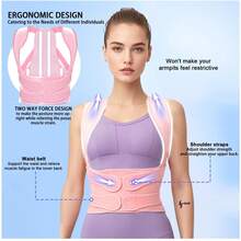 2025 Đai chỉnh tư thế nữ bán chạy mới - Đai hỗ trợ lưng bằng nylon thoáng khí có dây đeo có thể điều chỉnh, thiết kế tiện dụng cho gia đình, văn phòng, thể dục - Quà tặng lý tưởng cho phụ nữ, Đai chỉnh tư thế cho người lớn, Đai hỗ trợ tư thế văn phòng, Đai chỉnh tư thế thanh lịch, Đai hỗ trợ vải mềm đai lưng tập thể dục phù hợp cho tập luyện thể thao tại nhà và đi bộ - Nhiều màu - Xem 4