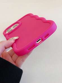 1 件波浪图案全覆盖防震玫瑰红色手机壳，适用于 17 / 17 Air / 17 Pro / 17 Pro Max、 13、 14、 15、 16 Pro Max、 16、Galaxy 手机壳 - 玫紅色 - 查看 6