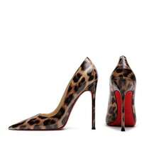 Classic And Fashionable Pointed Stiletto Heels With Leopard Print Show Feminine Charm - Leopard Print 10CM [Standard Edition] - View 3