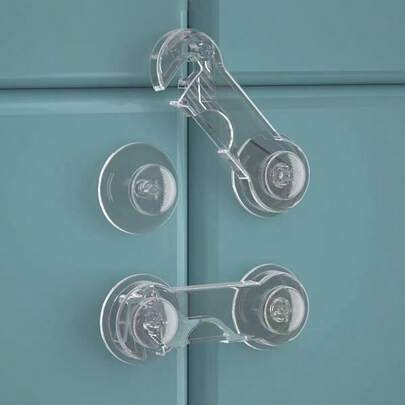 5/10 piezas Cerraduras multifuncionales para niños, cerraduras de cajón antiapriete para bebés, cerraduras de puerta de gabinete para bebés, cerraduras transparentes rebajadas, cerraduras transparentes para niños, cerraduras de cajón para bebés, cerraduras a prueba de niños para puertas de gabinete y refrigerador