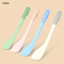 1Pc Unisex Pet Can Spoon, Cat Food Can Specific Spoon, Universal Spoon For Pet Canned Food Pet Can Spoon, Long Handled Spoon For Dog And Cat Food Mixing, Can Opener Spoon Multi-Angle Scraper Scoop Suitable For Canned Cat Food & Dry Kibble, Mixing, And Covering Canned Food, Including Can Opener, Pet Feeding Supplies Cat Necessities Puppy Keep Dog Things Dog Accessories Dog Stuff