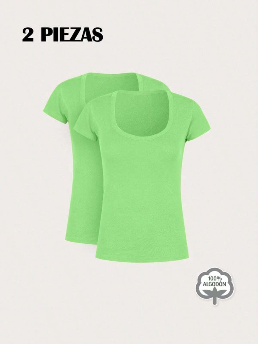 Women T-Shirts - Lime Green - View 1