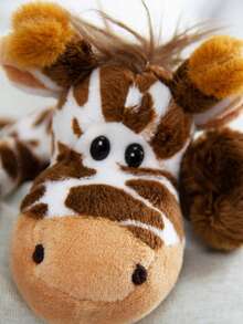 1 PC Lovely Plush Giraffe Doll, 30 CM Jungle Animal Doll Medium Sized Ornament, Stuff Animals, Giraffes Soft Cuddly Stuffed Animal Perfect For Friends Birthday Gifts Or Fans Collectible, Soft, Home Decoration Christmas, Home Decor, Cozy Sofa Decor Stuffed Animal Christmas Gift, Birthday/Holiday Gift, Christmas Gift, Christmas Style Birthday Gift, Halloween Gift, Perfect Gift For Friends Birthday, Knuffel, Dolly, Jesus Plushie - Yellow - View 6