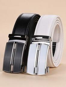 1/2 件男士真皮皮带，带自动棘轮扣 - 可调节舒适贴合，商务休闲风格，黑色和棕色 - 圣诞节、生日、父亲节的优质礼物，专业配饰，时尚质感 - DL69/117 - 查看 16