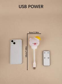 1 件可爱宠物 USB 夜灯，USB 插入式床头便携式可爱婴儿，遥控 LED 灯，适用于儿童、男孩和女孩的卧室装饰 - 暖白光 - 查看 12