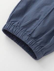 Balabala Young Boy Short Sleeve Set 2025 Summer New Boys' Chinese Style Tang Suit Buttoned - Blue Tint - View 10