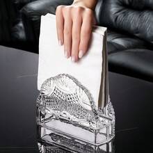 1 件水晶玻璃透明客用毛巾餐巾架，浴室毛巾架，客用毛巾收纳托盘，适用于浴室、厨房、派对、婚礼、活动、酒店餐厅 - 彩色 - 查看 9