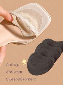 1-5 Paar lederene Vorfuß Aufkleber für High Heels, weich stoßdämpfend, schweißabsorbierend und rutschfeste Aufkleber für Sommersandalen, selbstklebende unsichtbare rutschfeste Vorfuß Pads