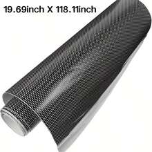 黑色穿孔单向视觉乙烯基汽车窗膜卷，窗户隔热穿孔黑色乙烯基隐私窗膜，隐私保护自粘玻璃贴纸 - 黑色 - 查看 12