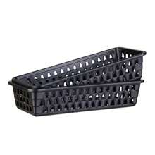 Kit 5 Multipurpose Laundry Organizer Baskets Black 28x12x6 - màu đen - Xem 2
