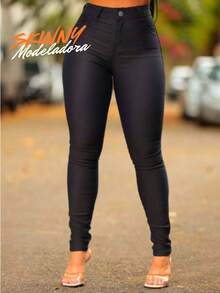 Women's Black Skinny Jeans, Special Wash, New Release 2025 - Black - View 2