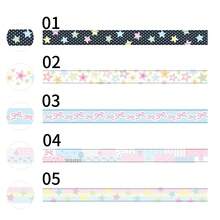 1 Roll Korean Style Washi Tape, Ins Decorative Stickers, Star Basic Scrapbooking Materials Back To School - Multicolor - View 6