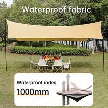 9sqm Outdoor Large Tent, Oversized Sun Shelter, Camping Canopy, Multi-Person, Weather-Resistant, Not Suitable For Windy Conditions - Multicolor - View 5