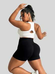 3 Packungen Damen nahtlose Kurven Bauch Kontrolle Sporthosen, Yoga Workout Fahrrad Shorts