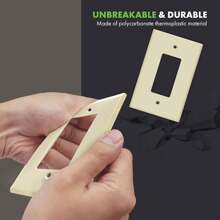 ENERLITES Decorator Light Switch Or Receptacle Outlet Wall Plate, Gloss Finish, Size 1-Gang 4.50&#34; X 2.76&#34;, Unbreakable Polycarbonate Thermoplastic, UL Listed, 8831-W, White