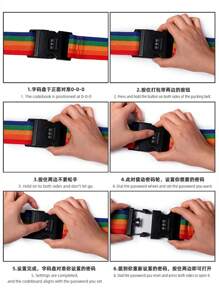 4pcs Personalized Embroidered Luggage Straps, Travel Suitcase Password Lock Security Strap, Multi-Color Fashion Versatile Packing Belt, Thick & Durable Anti-Burst Luggage Binding Strap, Securely Fixes Checked Luggage, Suitable For Travel, Gifts For Family, Friends, Holidays Like Mother's Day, Teacher's Day, Valentine's Day, Christmas, Father's Day, Birthdays