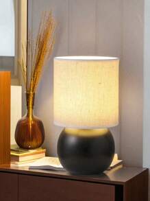 1PC Antique Style Black Table Lamp, Non-Woven Lampshade, Warm Light, USB Powered, Suitable For Living Room, Bedroom, Study, Dining Table, Desk, Office And Other Home Ambience Feeling Table Lamp, LED Table Lamp, Desk Lamp, Reading Lamp, Bedside Lamp