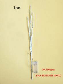 1 件 20-LED 白光白桦树枝灯，花瓶树枝装饰灯，节日气氛装饰 - 白色 - 查看 8