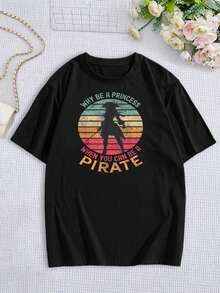 Camiseta de guerrera anime para mujer, camiseta gráfica retro manga, disfraz cosplay, estilo vintage, manga corta, cuello redondo - Idea de regalo para chicas y mujeres - Negro - Ver 3