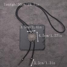 1 pieza Collar tipo Bolo estilo vaquero del oeste, accesorio de moda con colgante de flecha larga