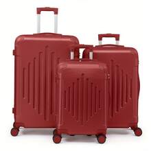 Luggage Set 3pcs Suitcase Sets With Spinner Wheel, Hardside Expandable Travel Laggage - Red - View 9