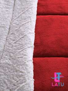 Blanket Duvet Quilt And Blanket Double Queen Size Double Sided Blanket And Sherpa Sheepskin - 紅色的. - 查看 4